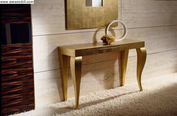 Consolle in foglia oro 